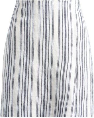 Madewell Stripe Linen Skirt in Lighthouse at Nordstrom, Size 16