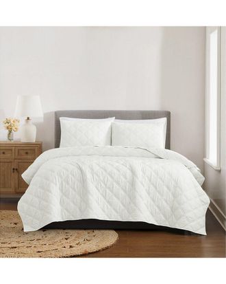 Brooklyn Loom Diamond Washed Cotton Quilt Set