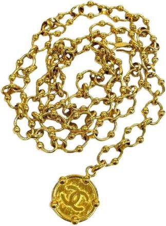 Chanel Pre-owned Chain Belt - Dames - Vintage Accessoires - Geel - ONE Size - Vintage