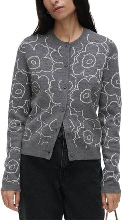 Marimekko Villi Piirto Unikko Wool-Blend Cardigan