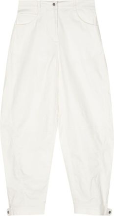 SIMKHAI Kaiti cotton tapered trousers - women - Cotton/Cotton/Spandex/Elastane - 4 - White