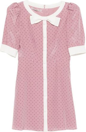 Alessandra Rich Polka-dot Bow-detail Mini Dress
