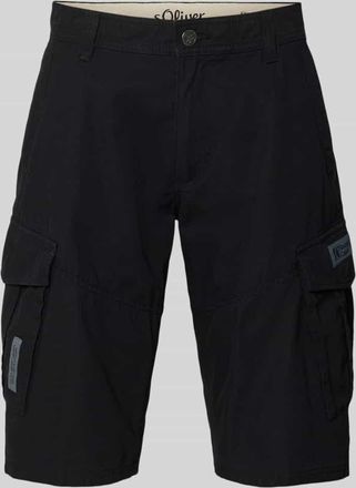 s.Oliver Black Label Relaxed Fit Cargoshorts aus reiner Baumwolle in Black, Gr&ouml;&szlig;e 31
