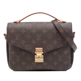 Louis Vuitton Pre-owned Pochette Metis - Dames - Pre-owned - Bruin - Maat: ONE Size Zijde