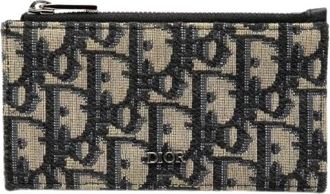 Dior Pre-owned Oblique Jacquard Kaart- en Muntunit - Dames - Vintage Accessoires - Beige - ONE Size - Vintage