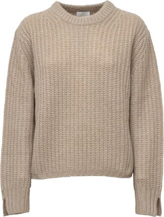 Allude Maglia Girocollo - Dames - Ronde hals truien - Beige - S - Truien & Vesten