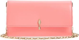 Christian Louboutin Bettina Leather Wallet on a Chain in 9147 Grapefruit/gold at Nordstrom