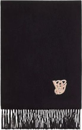 Valentino Garavani Winter Scarves, male, Black, Size: ONE SIZE VG Wool Scarf With Embroidery