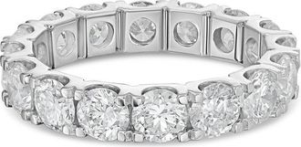 Diana M. Jewels 14kt white gold 15.00 cts round lab grown diamond eternity band in U-prong setting