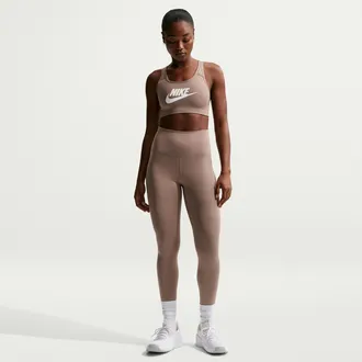 Nike Womens One High-Rise Leggings in Brown | DM7278-233