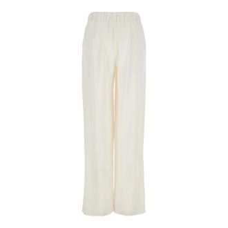 P.A.R.O.S.H. Wide Leg Broek - Dames - Wijde Broeken - Wit - L - Broeken