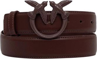 Pinko Cintur&oacute;n de Piel de 3cm - Accessories - Mujer - Marr&oacute;n - XS