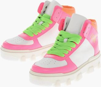 Dsquared2 ICON Color Block Leather High Top Sneakers size 38