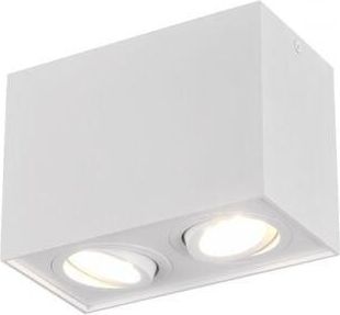 Trio Biscuit Cubo Plaf&oacute;n Blanco 2 Focos Gu10 Orientables Lighting