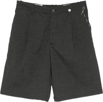 Myths Pleated Belt-loop Shorts