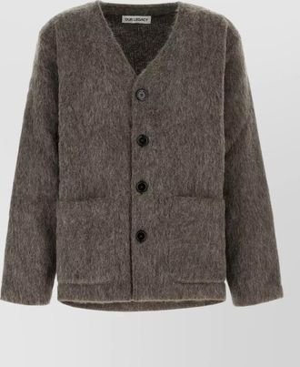 Our Legacy wool blend oversized cardigan front pockets