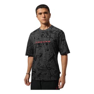 Nike Jordan Air Jordan Brooklyn Short Sleeve T-Shirt Black University Red IM9995-010