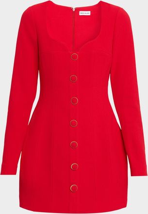 Rebecca Vallance Cameron Sweetheart Crepe Mini Dress
