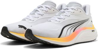 Puma Laufschuh PUMA ELECTRIFY NITRO 4, Herren, Gr. 42,5, puma wei&szlig;, poison pink, sun stream, Synthetik, Schuhe Laufschuh, mit atmungsaktivem Mesh-Obermater