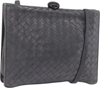 Bottega Veneta Pre-owned Vintage Shoulder Bag - Dames - Vintage Schoudertas - Grijs - ONE Size - Leer - Vintage