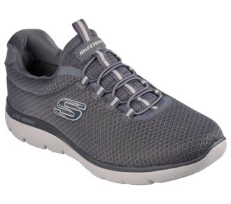 Skechers Mens Summits Slip-On Sneaker In Charcoal/charcoal