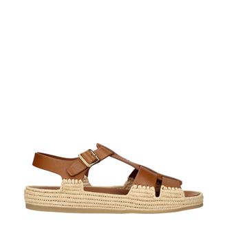 Prada Damens Sandalen Braun/Leder