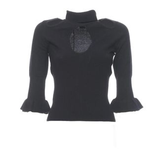 Pinko Zwarte coltrui - Dames - Coltruien - Zwart - S - Truien & Vesten