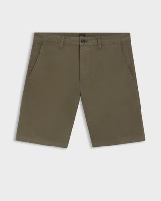 Boss Orange by Hugo Boss Mens Slim Fit Chino Shorts in Grey Cotton - Size 34 (Waist)