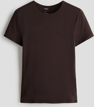 H&M Sculpting T-Shirt - Brown