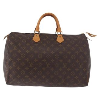 Louis Vuitton Speedy Handbag Monogram Canvas Brown Canvas Handbag (Pre-Owned)