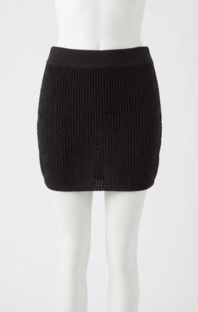 Z Supply Carlita Crochet Mini Skirt In Black