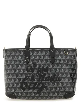 Anya Hindmarch Womens I Am A Plastic Bag Tote Xs Black Recycled Canvas Handbags Hand