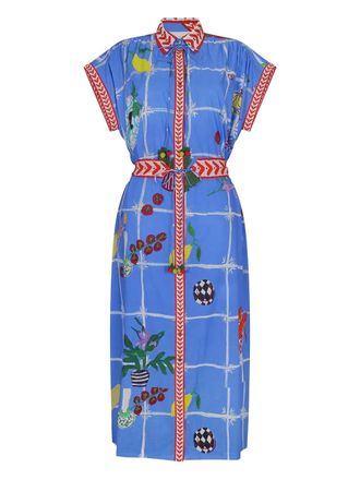 Carolina K Valerie dress - women - Silk Crepe - XS/S - Blue