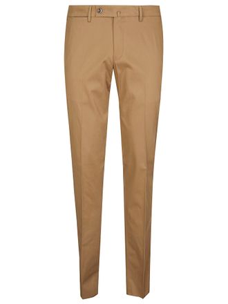 Pantaloni Torino Brown E-Slim Cotton-Blend Pants