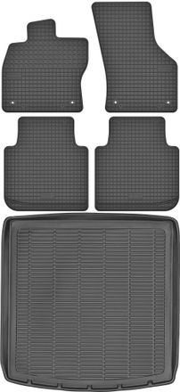 OEM Skoda Kodiaq Crossover A Partir De 2016 Set - Alfombrillas De Goma + Alfombrilla Maletero