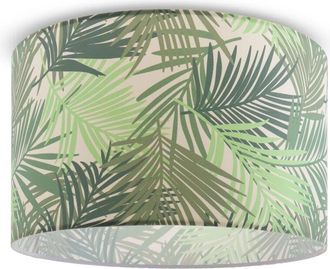 Paco Home Lampada a Plafone Sospensione Sospesa Sala Da Pranzo Tavola Floreale Palme E27 Verde (Ø38cm), Plafoniera - Bianca - Paco Home