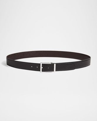 Ferragamo Men & apos;s Double Adjustable Leather Belt