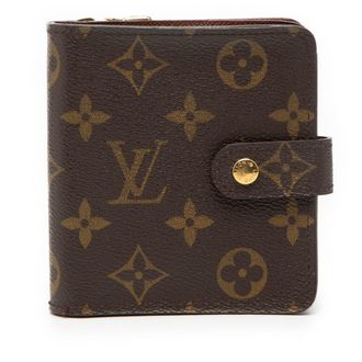 Louis Vuitton Monogram Brown Pvc Leather Wallet (Bi-Fold) (Pre-Owned)