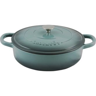 Crock-pot Enameled 5 Quart Cast Iron Round Braiser Pan with Self Basting Lid in Grey at Nordstrom