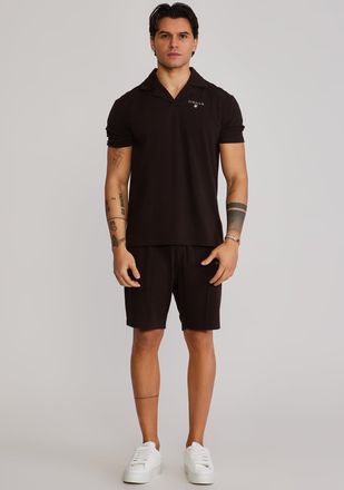 Siksilk Mens Brown Polo and Shorts Set XXL