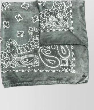 Golden Goose paisley print square silk foulard scarf