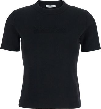 Max Mara Black Logo Crew Neck T-Shirt