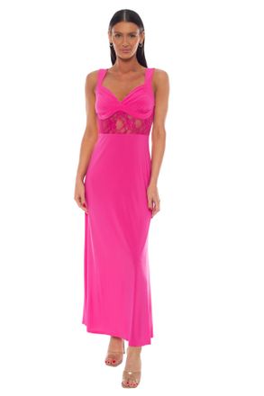 Bebe Lace Inset Knit Slip Dress