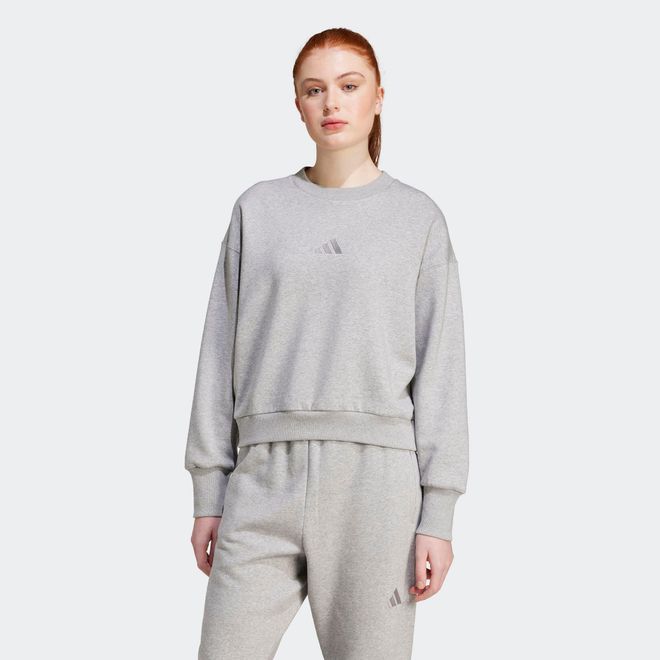 Sweatshirt ADIDAS SPORTSWEAR W ALL SZN SWT, Damen, Gr. XL, grau (medium grau heather), Obermaterial: 70% Baumwolle, 30% Polyester, Rundhals, angesetzt