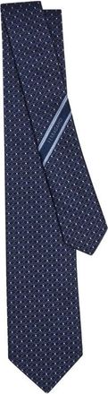 Ferragamo Blue Gancini Logo Tie