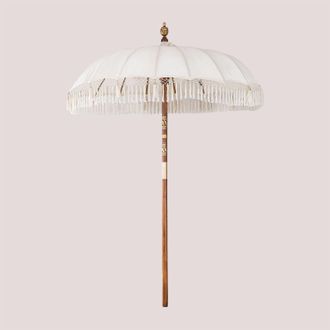 Sklum Sombrilla &Oslash;186 Cm En Tela Y Madera Orongo Sklum