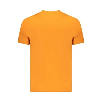 Napapijri Logo-Embroidered Cotton T-Shirt - Orange