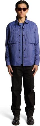Lyle & Scott Long Sleeve Collared Insulated Overshirt in Twilight at Nordstrom, Size Xx-Large