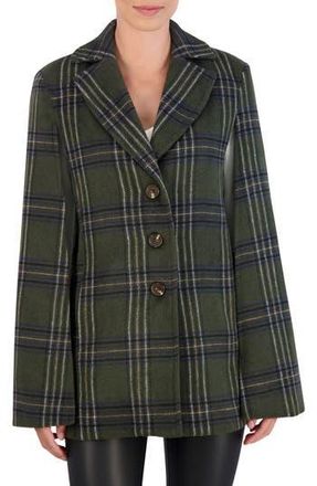 Ookie & Lala Plaid Cape Jacket in Olive/Camel at Nordstrom Rack, Size X-Large