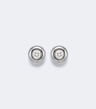 David Yurman Sterling silver earrings with diamonds